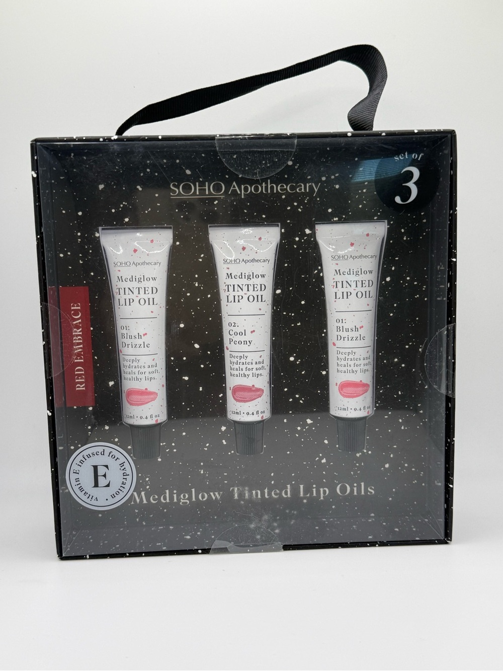 SOHO Apothecary Mediglow Tinted Lip Oils Gift Set 3-Piece | New